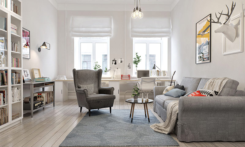 Scandinavian style apartment design examples