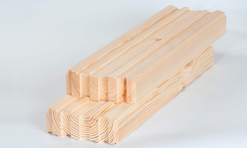 Trä tegelsten för att bygga husväggar